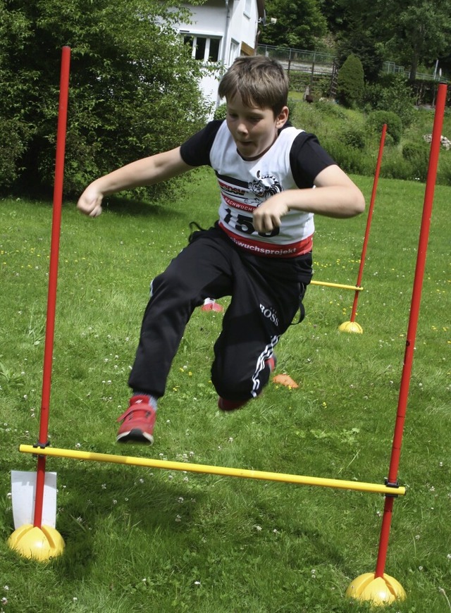 Bei der Sommerskiolympiade des Deutsch...ein Stangenparcours berwunden werden.  | Foto: Andreas Bhm