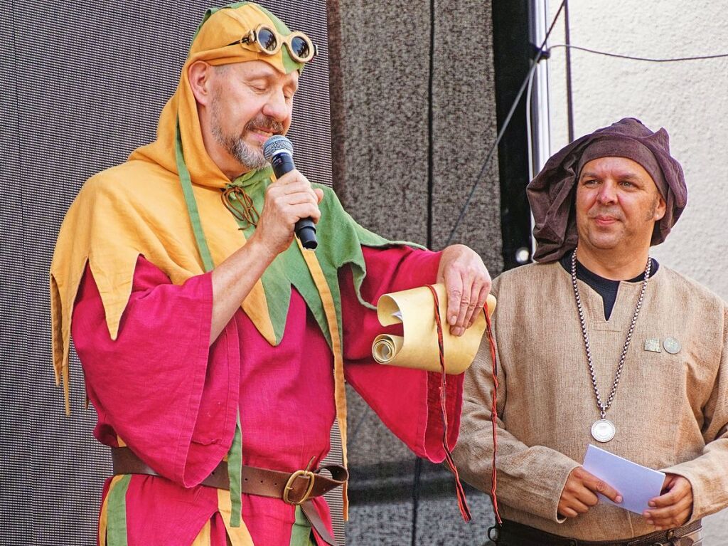 Gaukler und Hofnarr „Narrenkai“ und Schulthei Dirk Schwier