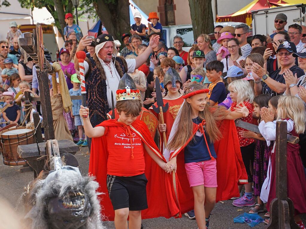 Kinder-Ritterturnier mit Knig und Knigin