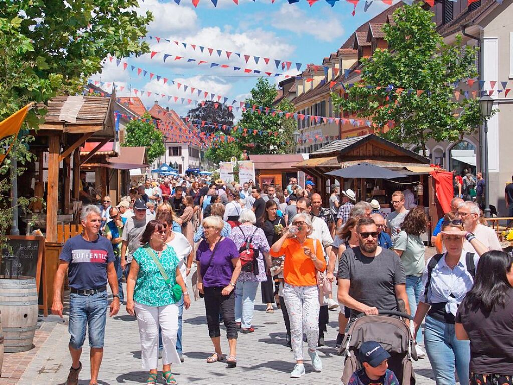 Am Sonntag drngten sich die Besucher