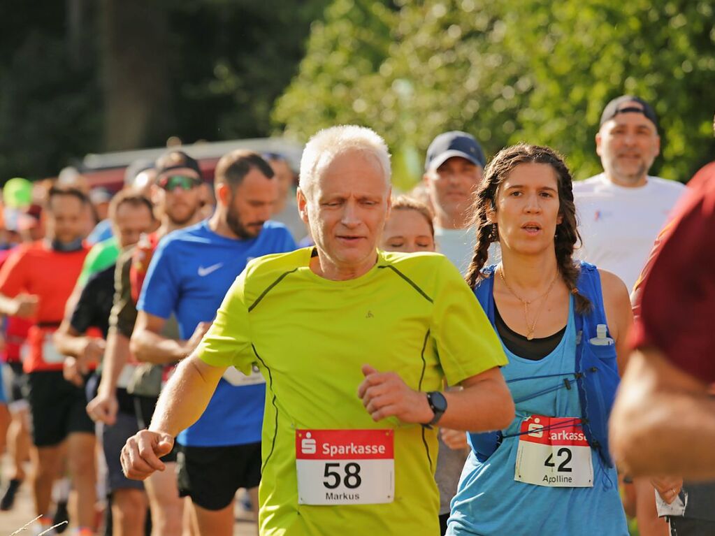 Auch krzere Strecken und ein Bambinilauf waren im Angebot des Sportvereins. Der Start war um 8.45 Uhr am Sportplatz.