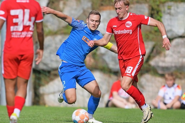 Der Denzlinger Kapitn Fabian Amrhein ...h beim Testvergleich in Schweighausen.  | Foto: Achim Keller