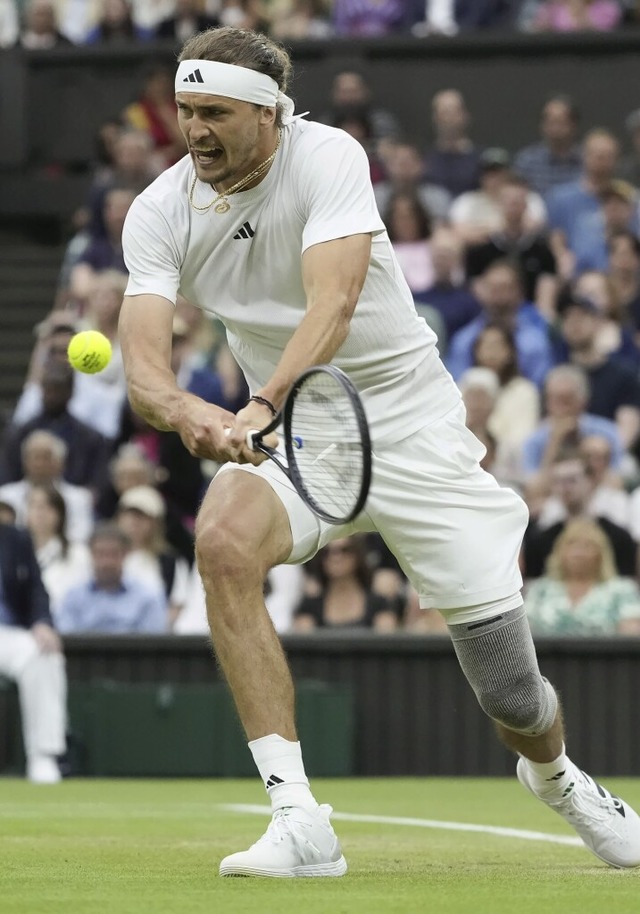 Gab alles, musste sich aber geschlagen geben: Alexander Zverev  | Foto: Kirsty Wigglesworth (dpa)
