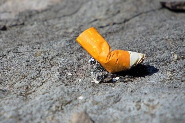 Eine Zigarettenkippe fhrt den Schwanauer Polizeiposten zum Tter