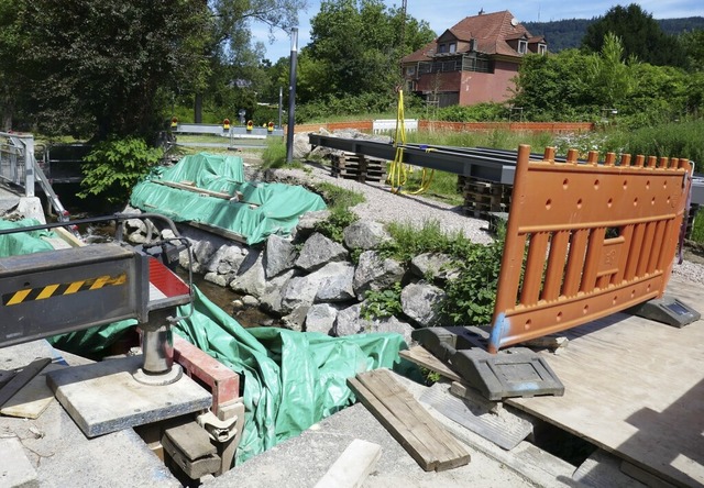 Die Baustelle im Schöpfebachtal für die Brücke am Sennhof | Foto: Axel Kremp Die Baustelle im Schöpfebachtal für die Brücke am Sennhof | Foto: Axel Kremp