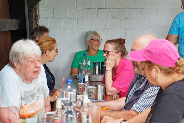 &#8222;Z&#8217;Middag esse&#8220; hei...ellig begegnen und austauschen knnen.  | Foto: Ruth Seitz