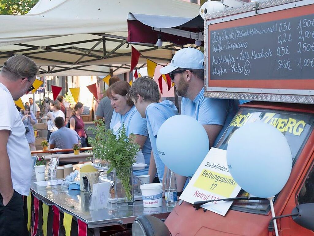 Zum zweiten Mal mit einem Stand auf dem Fest vertreten ist dieses Jahr die evangelische Kirchengemeinde.