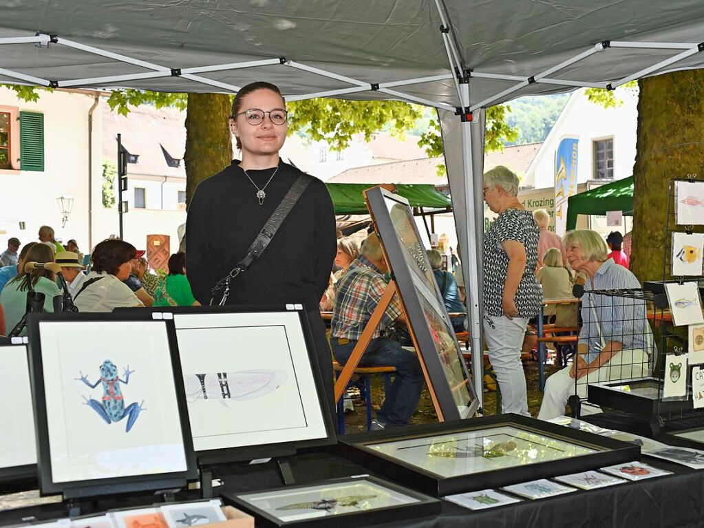 Viel zu sehen gab es beim Kunsthandwerkermarkt auf dem Staufener Schladererplatz.