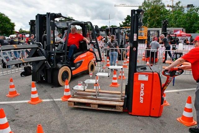 Beim Stapler-Cup in Rheinfelden war Fingerspitzengefhl gefragt