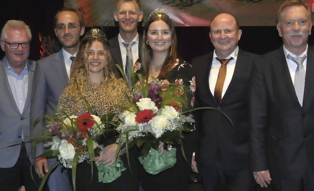 Strahlende Gesichter beim Jubilumsabe...chftsfhrer Erwin Vogel (von links).   | Foto: Sebastian Ehret