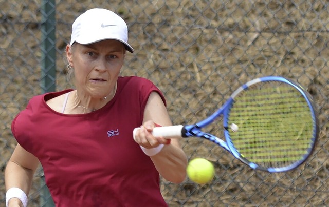 Niederlage im Einzel blieb die Ausnahme: Kathrin Nimptsch, TC Rheinfelden  | Foto: Uwe Rogowski