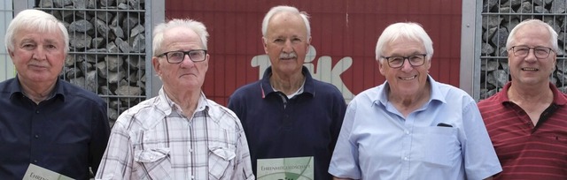 Neue Ehrenmitglieder: Ewald Schaubrenn...er, Hans Lgler und Bernhard Malutzki.  | Foto: Hubert Rderer