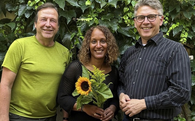 Thomas Marwein mit  Ann-Margret Amui-Vedel und Bernd Mettenleiter  | Foto: Grne ORtenau