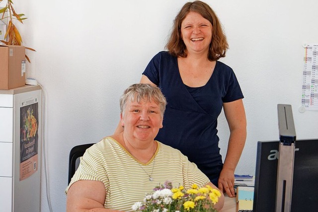 Aglaja Blankenhorn geht Ende Juli in M...(vorne) neu im Bereit-Bro in Riegel.   | Foto: Ruth Seitz