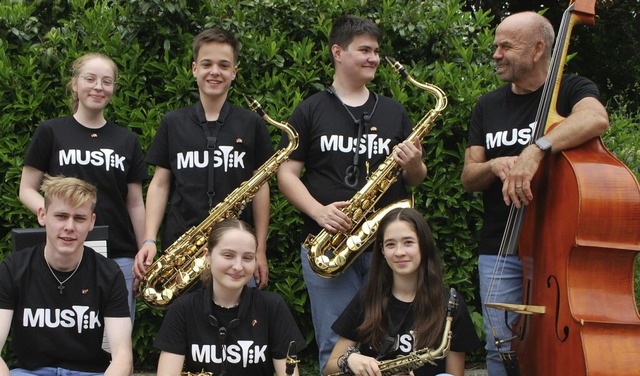 Die Musk-Jazzband mit Klaus Siebold (rechts)  | Foto: Klaus Siebold