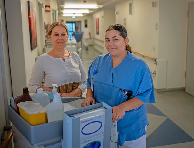 Die Orthopdie auf Station Kandertal i...delina Kurtaliqi  und Jeanette Reimann  | Foto: Jonas Gnther