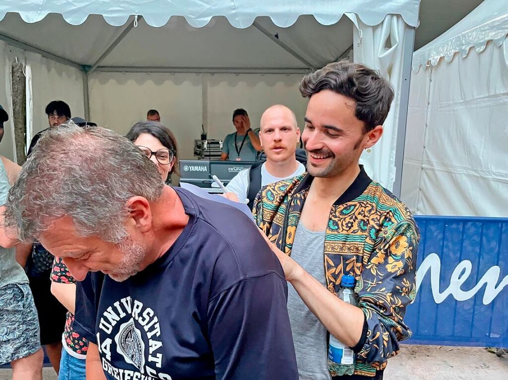 Gizmo Varillas und Blanco White beim Stimmenfestival im Lrracher Rosenfelspark