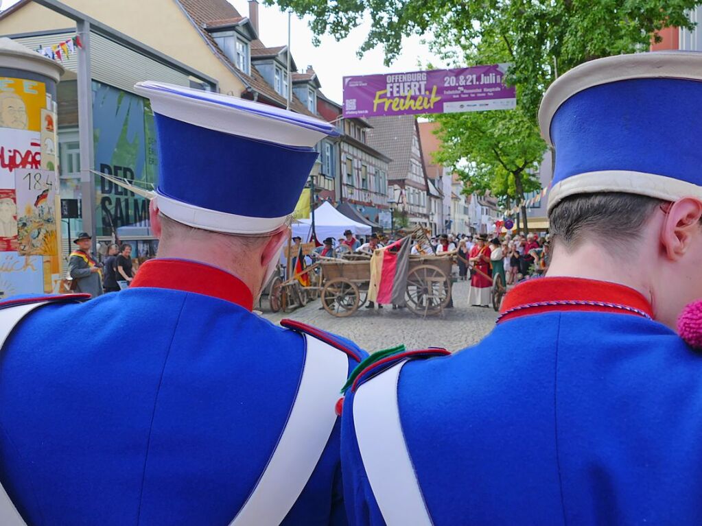 Offenburg feiert Freiheit in Erinnerung an die 13 Offenburger Forderungen nach demokratischen Grundrechten vom 12. September 1847 erstmals whrend der Hundstage.