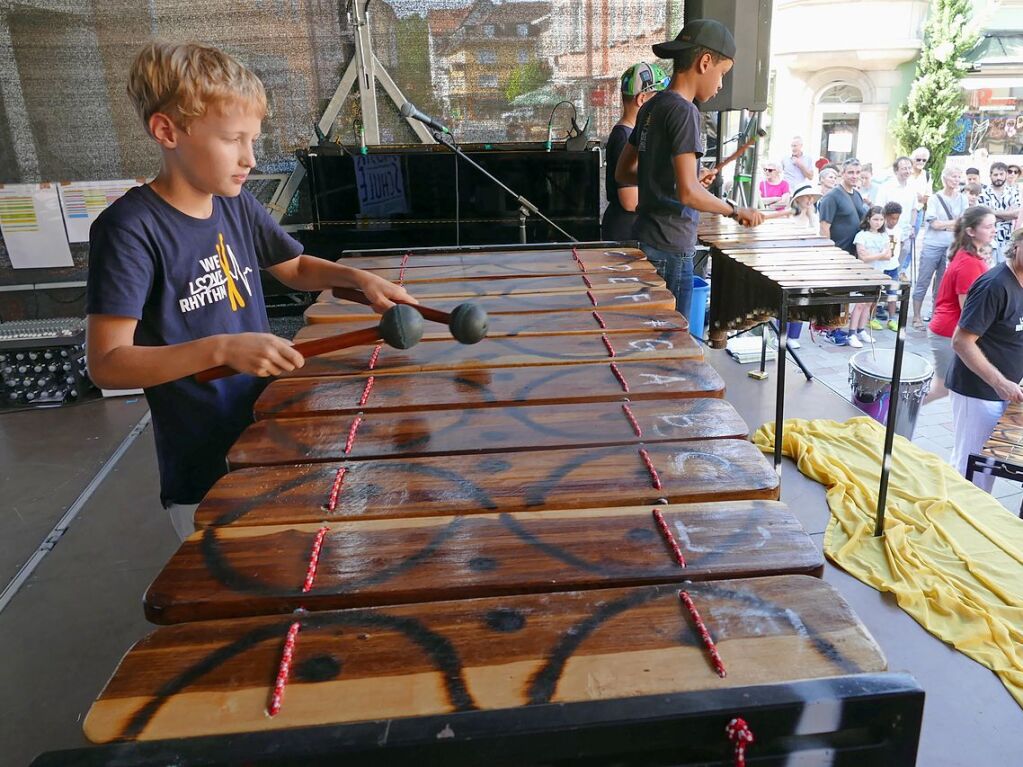 Erstmals konnte die Musikschule am Freiheitsfest teilnehmen