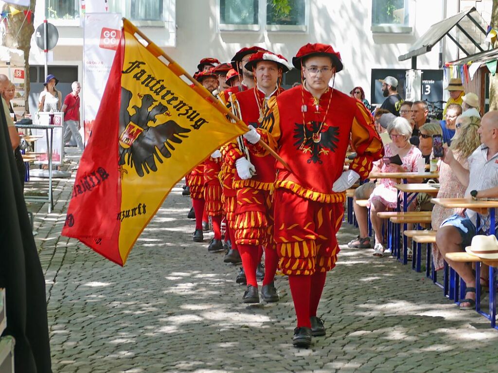 Offenburg feiert Freiheit in Erinnerung an die 13 Offenburger Forderungen nach demokratischen Grundrechten vom 12. September 1847 erstmals whrend der Hundstage.