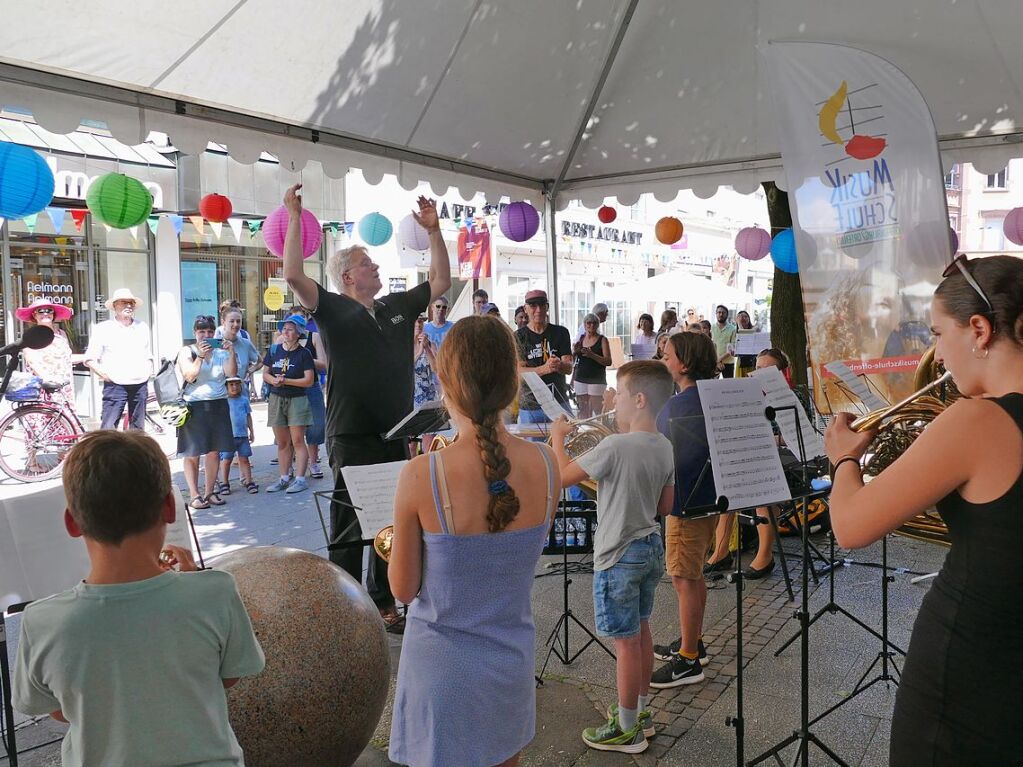 Erstmals konnte die Musikschule am Freiheitsfest teilnehmen