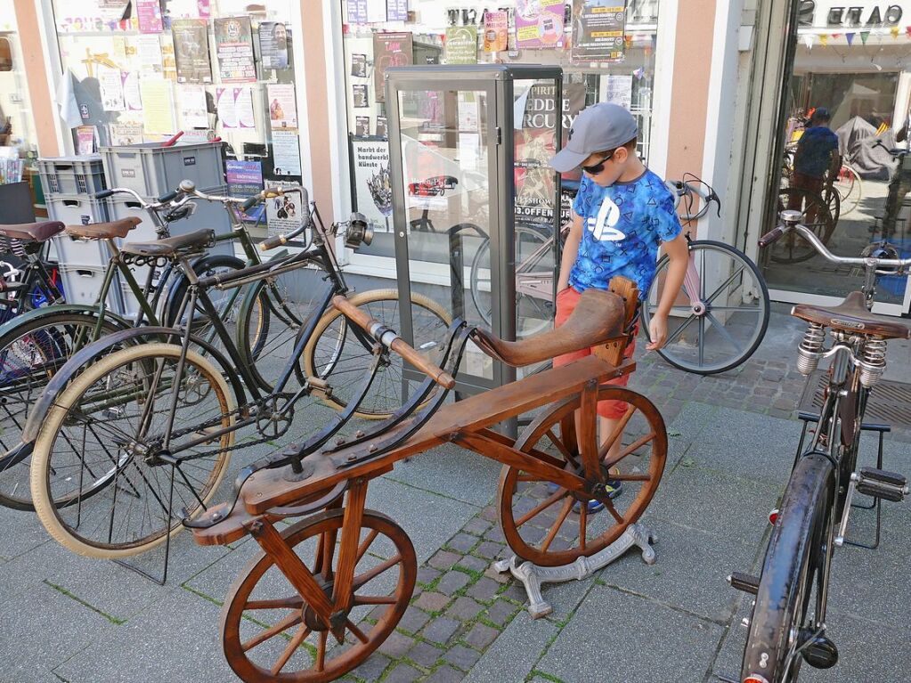 Das Fahrradmuseum stellte seine Schtze aus