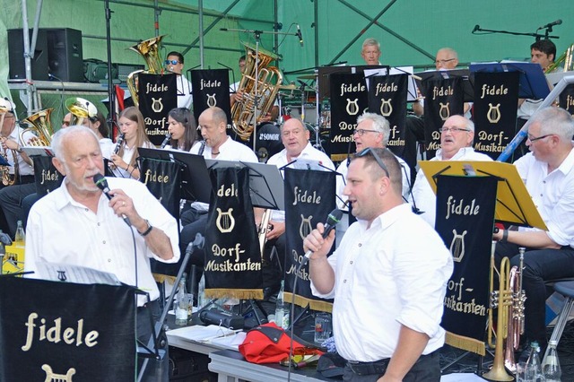 Die fidelen Dorfmusikanten begeisterten mit bhmisch-mhrischen Melodien.  | Foto: Edgar Steinfelder