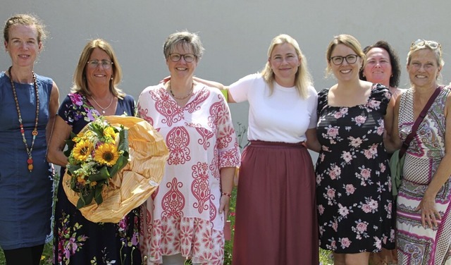 Ein letztes Mal in dieser Runde: Ines ...ela Dresaj und Sabine Schwenkenbecher   | Foto: Yvonne Rnzi