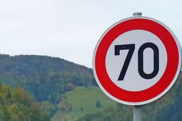 Sieben Tempo-70-Schilder an der Kreisstrae zwischen Efringen-Kirchen und Landern gestohlen