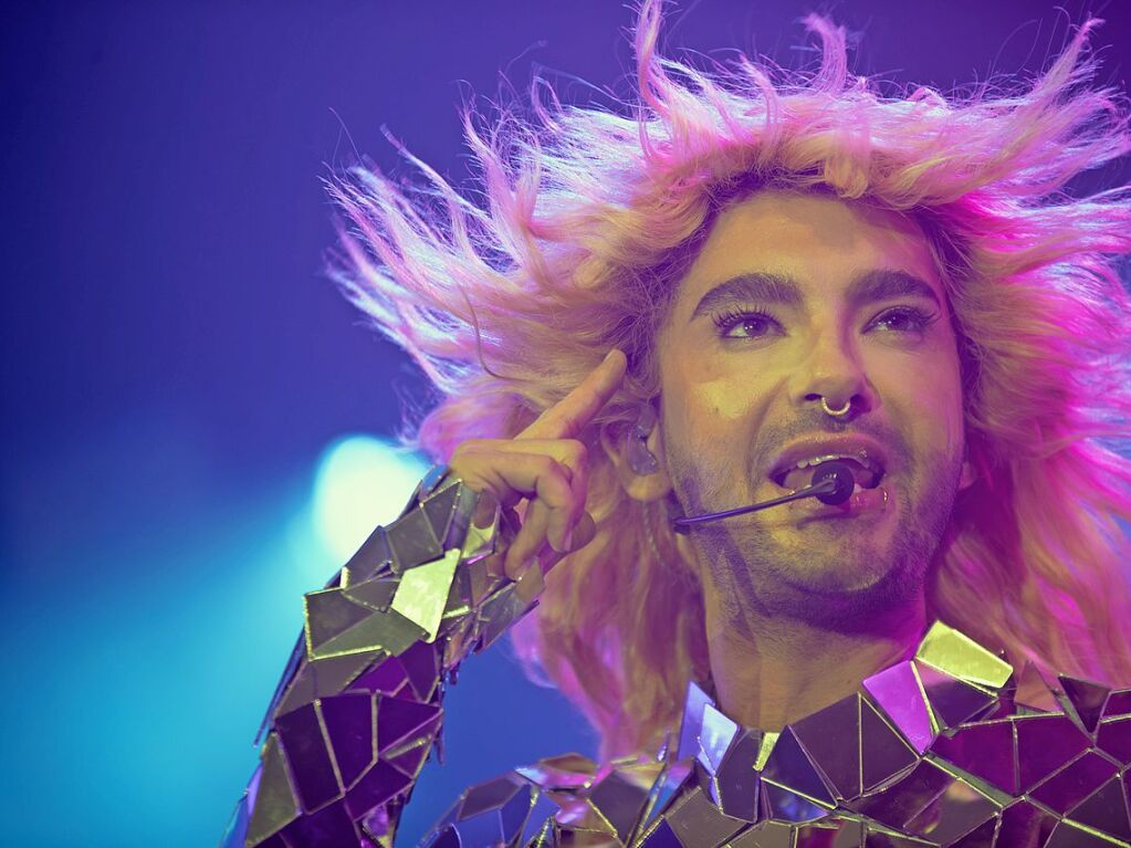 Tokio Hotel spielte im Zirkuszelt auf dem ZMF. Von der Band stehen vor allem die Brder Bill und Tom Kaulitz im Rampenlicht.