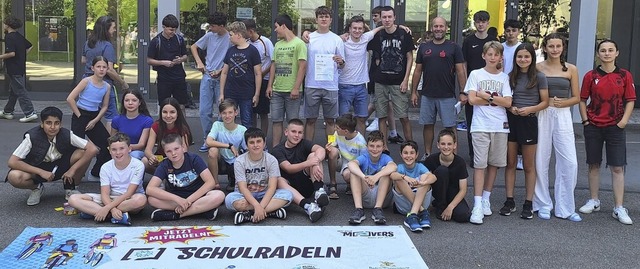 Das Gewinnerteam des Stadtradelns in Lahr vom Max-Planck-Gymnasium  | Foto: Stadt Lahr