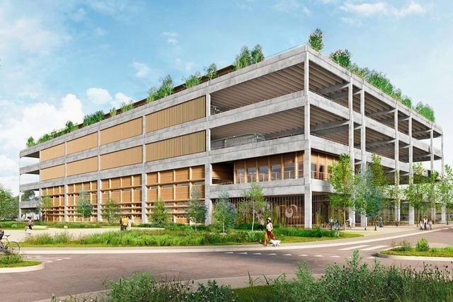 In Basel wird Europas grte Garage fr Elektrobusse gebaut