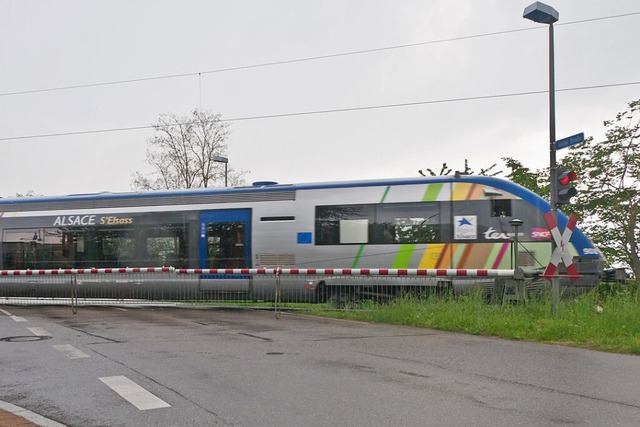 Der Bahnbergang in der Basler Strae ...reignete sich der Unfall. (Archivfoto)  | Foto: Alexander Anlicker