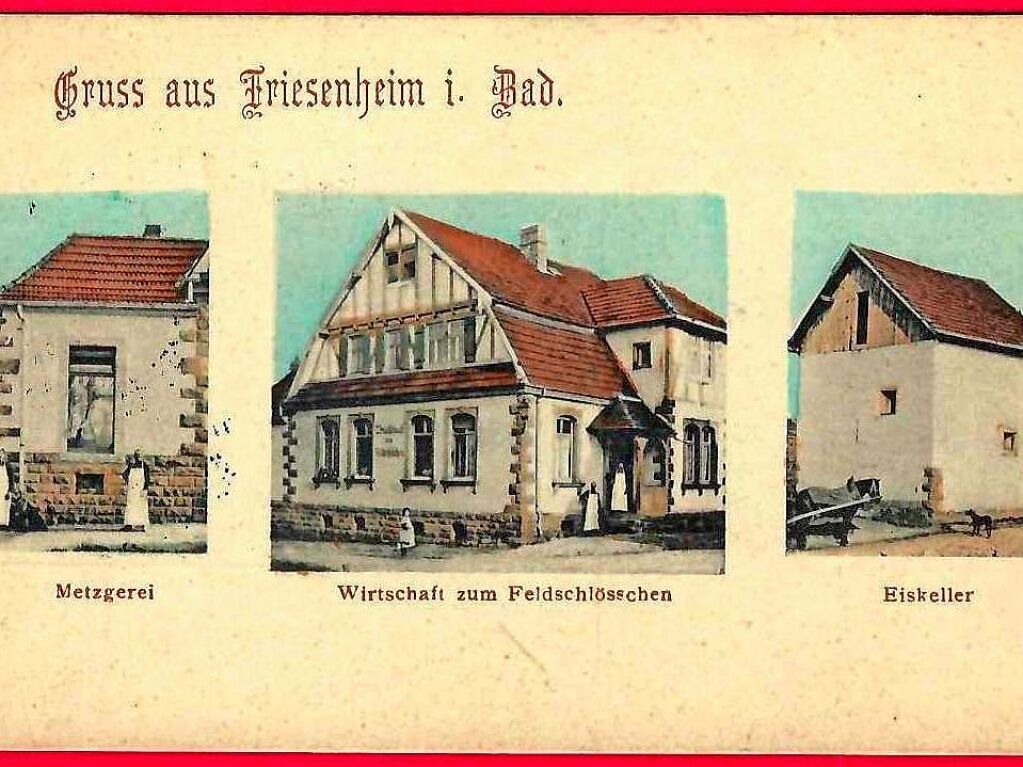 Metzgerei Feldschlsschen und Eiskeller 1915