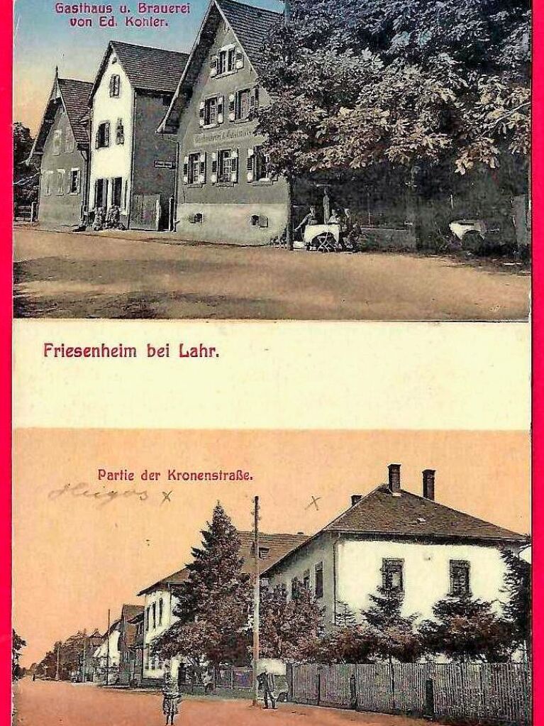 Gasthaus und Brauerei Ed. Kohler und Kronenstrae 1932