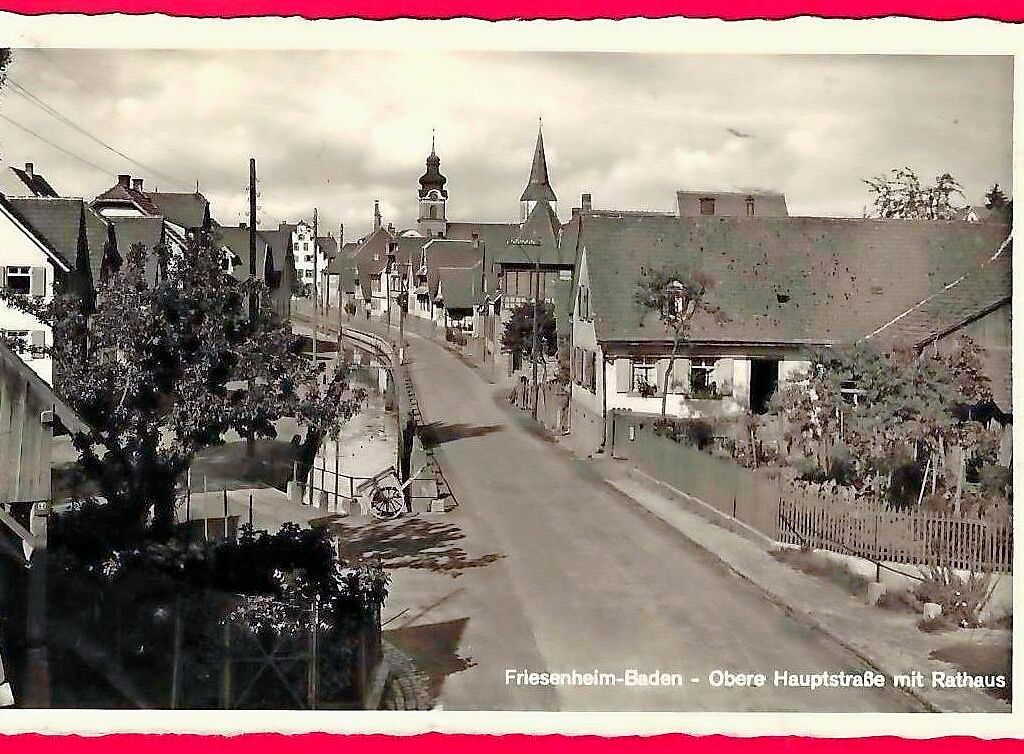 Obere Hauptstrae mit Rathaus 1934