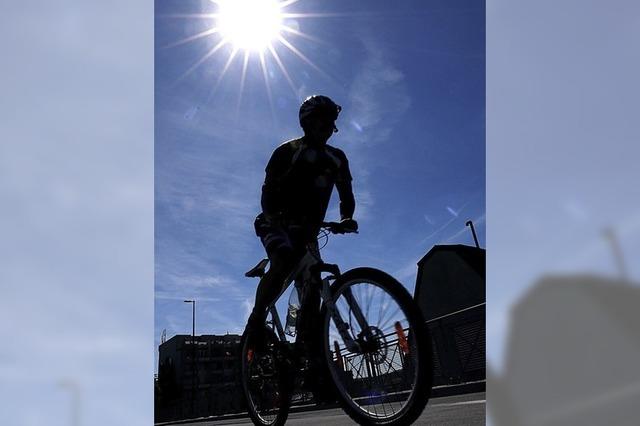 Stadtradler trotzen schlechtem Wetter