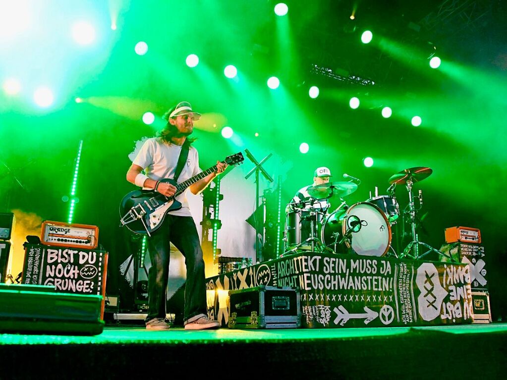 Sportfreunde Stiller beim Stimmenfestival auf dem Lrracher Marktplatz. Supportet von Antje Schomaker