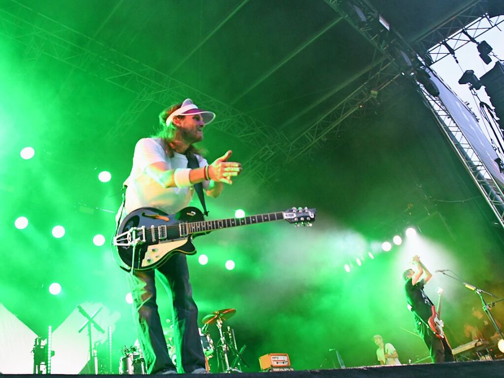 Sportfreunde Stiller beim Stimmenfestival auf dem Lrracher Marktplatz. Supportet von Antje Schomaker