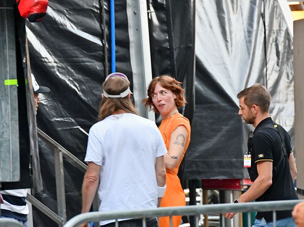 Sportfreunde Stiller beim Stimmenfestival auf dem Lrracher Marktplatz. Supportet von Antje Schomaker