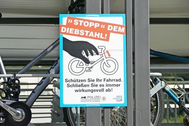 Fahrraddiebsthle vor den Freibdern Grenzach und Rheinfelden
