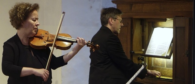 Geige trifft Orgel mit Franziska Knig...tival fr Kirchenmusik in Schopfheim.   | Foto: Roswitha Frey