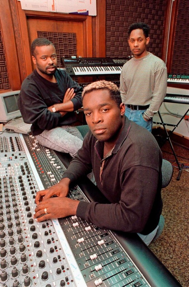 Detroit-Techno-Produzenten der ersten ...kins, Kevin Saunderson und Derrick May  | Foto: IMAGO/Patricia Beck