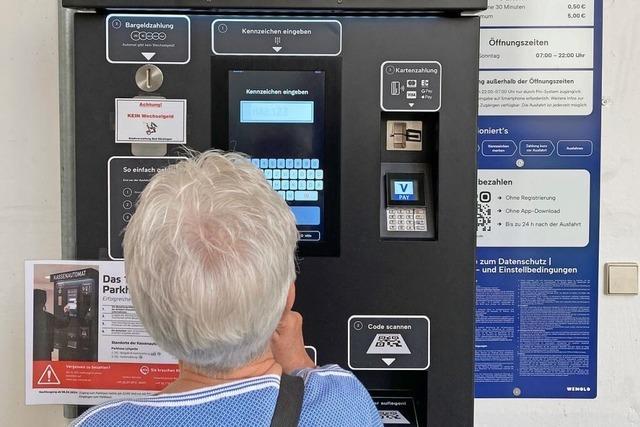 Noch ist der Nachtzugang zu Bad Sckingens Parkhusern ohne Smartphone mglich