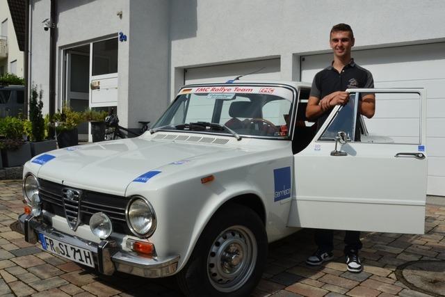 Der 20-jhrige Fabio Martorana ist der jngste Teilnehmer der Schauinsland-Klassik - und er liebt Oldtimer