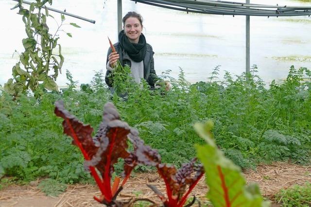 Mit Simone Erb gehen BZ-Leser durch den Solarie-Garten in Friesenheim