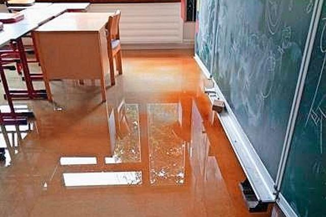 Das Juni-Unwetter setzt der Sthlinger Realschule krftig zu