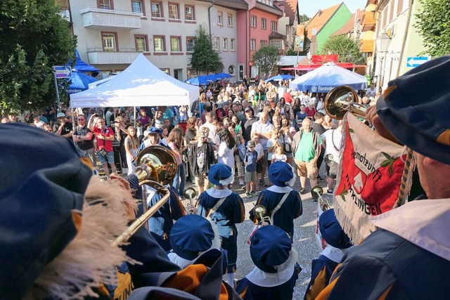 Vor der Bhne tummelten sich die Besucher.  | Foto: Heidrun Simoneit