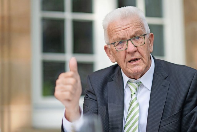 Winfried Kretschmann beim Interview mit der dpa. | Foto: Marijan Murat (dpa) Winfried Kretschmann beim Interview mit der dpa. | Foto: Marijan Murat (dpa)
