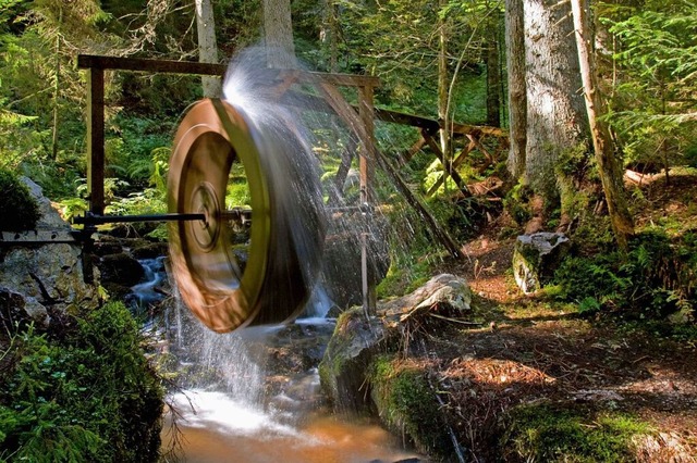 Das Wasserrad am Bernauer Zauberwald-Pfad  | Foto: Ute Maier